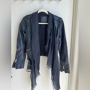All Saints black leather jacket size 0